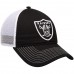 Men's Oakland Raiders NFL Pro Line by Fanatics Branded Black/White Core Trucker II Adjustable Snapback Hat 2760027